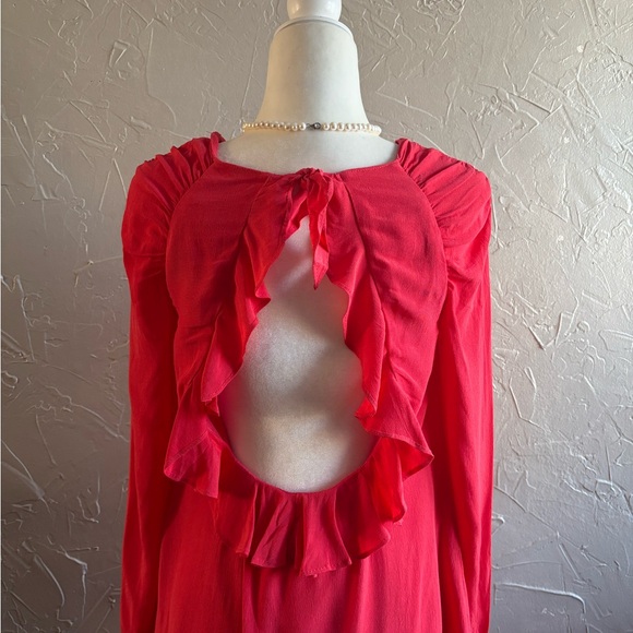 Zara Trafaluc Collection Ruffled Open Back Mini Dress New With Tags - Picture 5 of 8